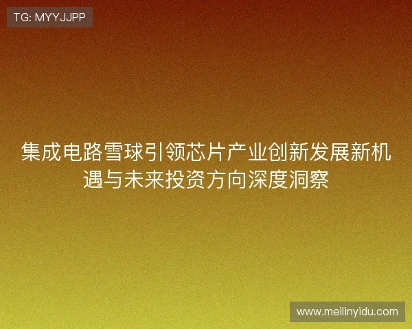 集成电路雪球引领芯片产业创新发展新机遇与未来投资方向深度洞察